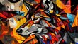 Artistic Geometric Wolf Canvas
