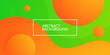 Colorful wave banner abstract background with gradient green and orange color background. Eps10 vector