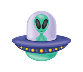 Canvas Print - ufo alien spaceship