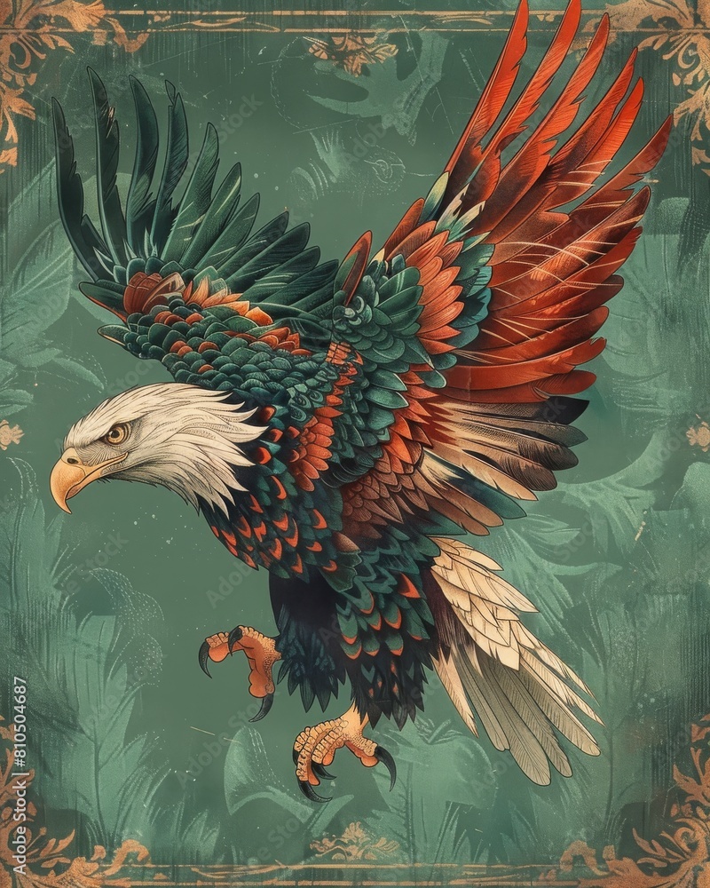 Digital eagle typography in luxury design with a middle ages twist ...