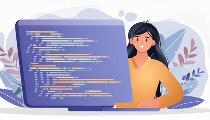 Blue software code 3d icon isolated on white background with website coding technology sign or programming developer ui writing application symbol design and java program script html data development