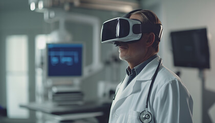 doctor wearing VR glass