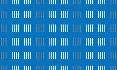 Wall Mural - abstract simple white vertical line pattern on blue.