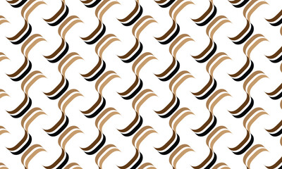 Wall Mural - abstract simple repeatable black brown bracket pattern.