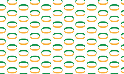 Wall Mural - abstract simple orange green horizontal circle pattern.