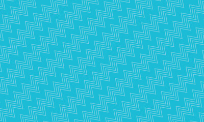 Poster - abstract simple cyan diagonal wave line pattern.