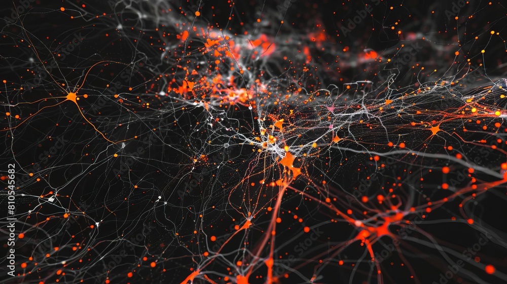 Visualizing neural networks and brain activity Stock Illustration ...