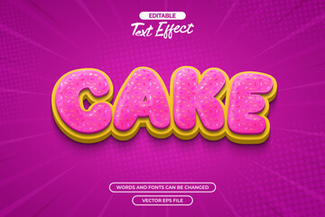 Cake editable text effect