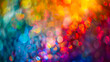 Colorful blurred background with bokeh lights.