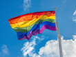 © Lahiru Gayashan - A photo of a pride flag on a blue sky
