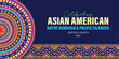 Asian American, Pacific Islander Heritage month vector banner