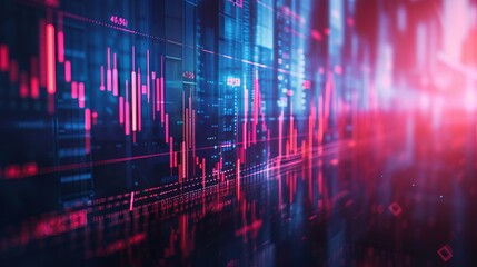 Wall Mural - In-depth analysis of market trends: detailed candlestick chart illustrating financial stock market fluctuations and trading strategies – A comprehensive 2D illustration