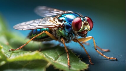 Sunlit Encounter The Intricacies of a Fly's World