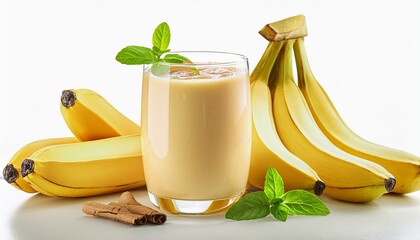 Wall Mural - banana smoothie with banana