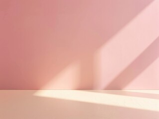 Canvas Print - a pink wall with a white shadow on it