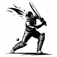 Cricket player vector