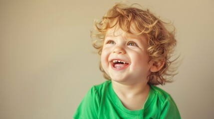 Wall Mural - A Joyful Toddler Smiling Brightly