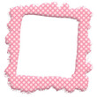 © roberta - Pink fabric with dots square frame - modern vector graphic resource - ideal for greeting cards, presentations, canva, photography, scrapbooking, cricut, sublimation, stickers, tags