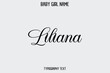 © Pleasant Mode - Liliana Baby Girl Name - Handwritten Cursive Lettering Modern Typography Text