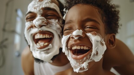 Sticker - Father and Son Fun Shaving Time