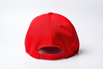 Wall Mural - red baseball cap back view for mockup on white background