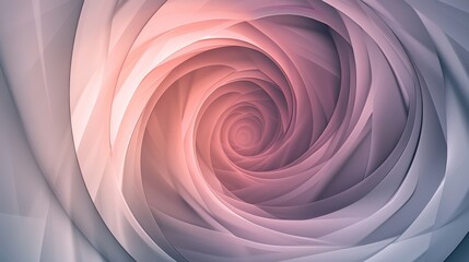 Canvas Print - Hypnotic abstract spiral with a vibrant spectrum of rose pink colours.