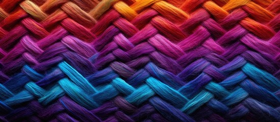 Aufkleber - A vibrant and textured background with a colorful blanket pattern perfect for adding copy space to images