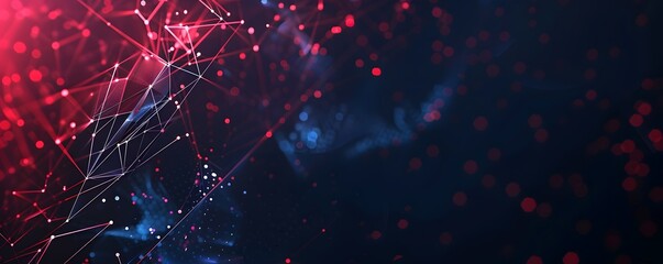 Wall Mural - blue technology background with network connections and digital data connection, web banner design f