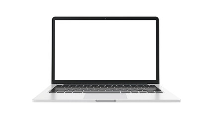 Laptop isolated on transparent white background, clipping path
