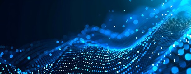 abstract blue background with code technology concept 