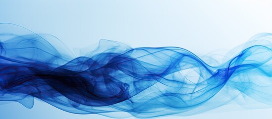 Poster - A serene image of blue smoke against a pristine white backdrop. Creative banner. Copyspace image