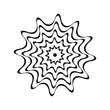 Abstract Wavy Lines Circle Design Element. 
