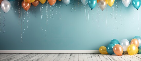Aufkleber - A beautiful happy birthday decoration with copy space celebrating the first year of a child s life
