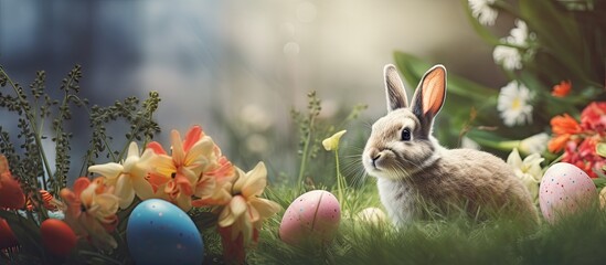 Poster - Easter themed image with space for copy. Creative banner. Copyspace image