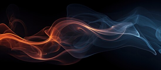 Poster - The copy space image showcases wisps of smoke against a dark backdrop