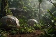 © Template_Design - Scientists develop biodegradable habitats on a jungle planet, which naturally decompose and fertilize the soil