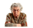 © Alice a. - An old woman angry isolated on white transparent background, PNG File. Perfect for clipart