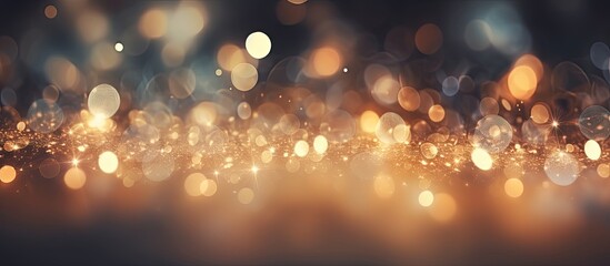 Wall Mural - an abstract background with a mesmerizing display of bokeh lights perfect for copy space images