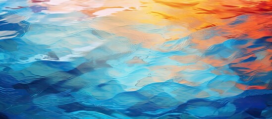 Poster - A vibrant background with a colorful water surface providing ample copy space for images