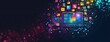 © Kdhtdg - Background with lots of application and laptops .  computerlaptoptechnologybusinessconceptwebscreeninternetonlinesoftware