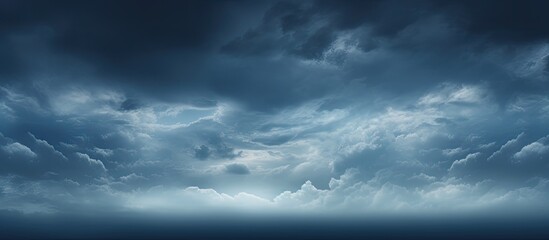 Fototapete - The sky appears with a two tone color combining both clear and overcast elements There is a copy space image available