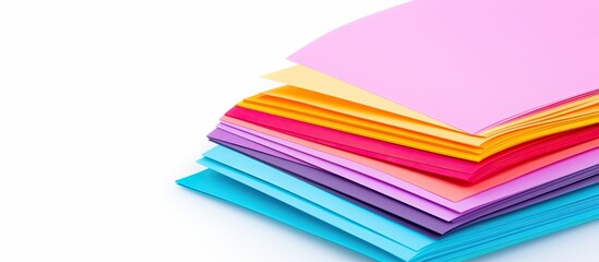 Poster - A colored paper for notes isolated on a white background with a spacious area for adding text or images in a photograph. Creative banner. Copyspace image