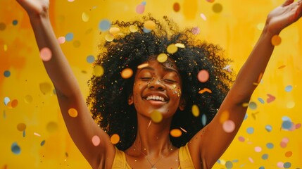 Canvas Print - Joyful Celebration with Confetti