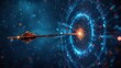 © vixion - Abstract digital target with an arrow in the center.