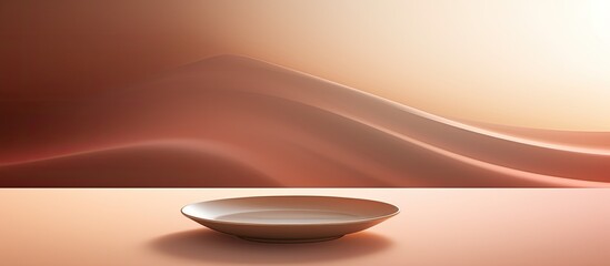 Aufkleber - Abstract background with a paper surface texture featuring an empty saucer Copy space image