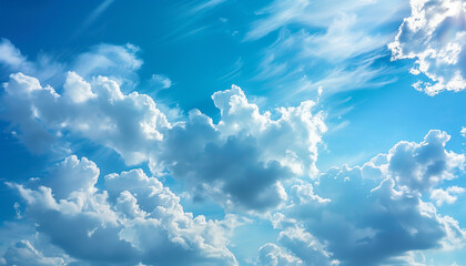 Wall Mural - Beautiful dramatic blue sky