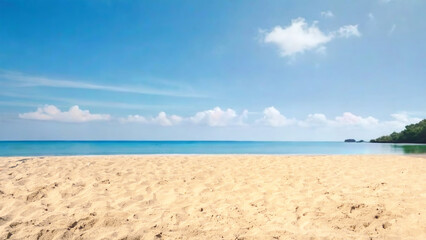 Wall Mural - beautiful beach background. natural landscape with empty beach.