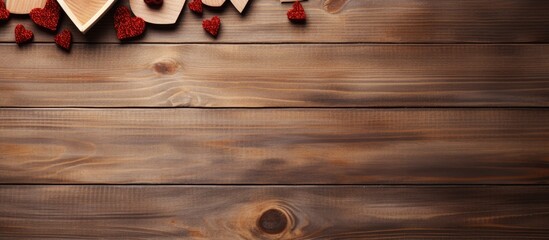 Aufkleber - A copy space image of wooden letters spelling out LOVE is seen from a top view positioned over a table in a flat lay style