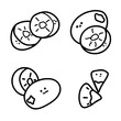 © Refocus - Adorable Kiwi Illustrations | Cute Hand Drawings | For Creative Projects | Minimalist Design