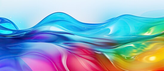 Aufkleber - A vibrant background with a colorful water surface providing ample copy space for images